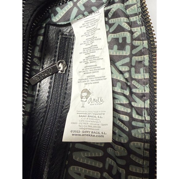 ANEKKE Shoulder Bag Nature Woods Black Eco Recycled Canada Map Crossbody - Picture 15 of 16